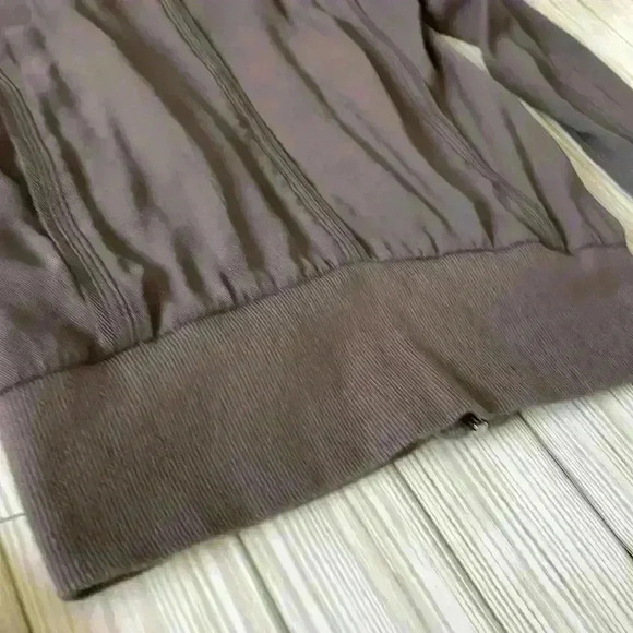 Armani Exchange zip front ruched bomber style jacket - Picture 6 of 6